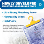 Dry & Dry Premium Moisture Absorbers Dehumidifiers for Home, Basement, Bedroom, Small Dehumidifiers - Blue & White (Pack of 12) 14 ounce