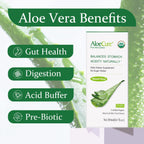 AloeCure USDA Organic Aloe Vera Juice Made Within 12 Hrs of Harvest - Pure Aloe Juice Natural Digestive Supplement to Support Digestion, Immune System and Balanced Stomach Acidity, 500ml Bottle
