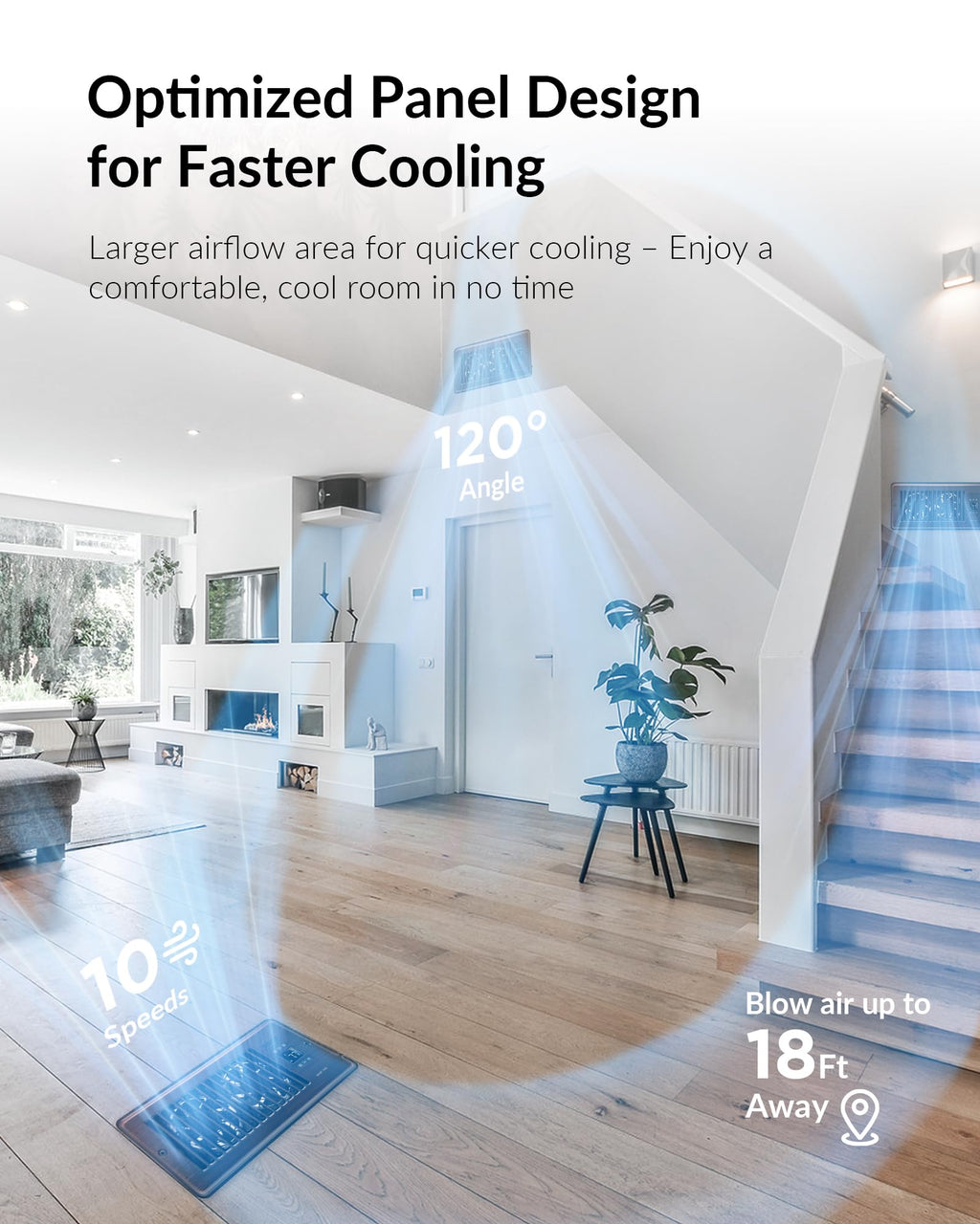 2026 Super Quiet Register Booster Fan for 4" x 10" Register Holes, Smart Register Vent with Dual Intelligent Thermostat and WiFi App Control, Heating Cooling AC Vent Fan (ORB)