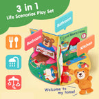 hahaland Baby Book for 1 Year Old - Touch and Feel Soft Activity Books Tummy Time Baby Toy 6 9 12 18 Months Interactive Book for Babies 6-12 Month on Airplane Christmas Birthday Gift Stocking Stuffers