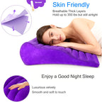 Opertam Inflatable Wedge Pillow for Traveling, Lightweight Wedge Pillow for Acid Reflux Relief, Portable Pillow Wedges for Sleeping, Blow Up Travel Pillow for Camping, Back Lumbar Support