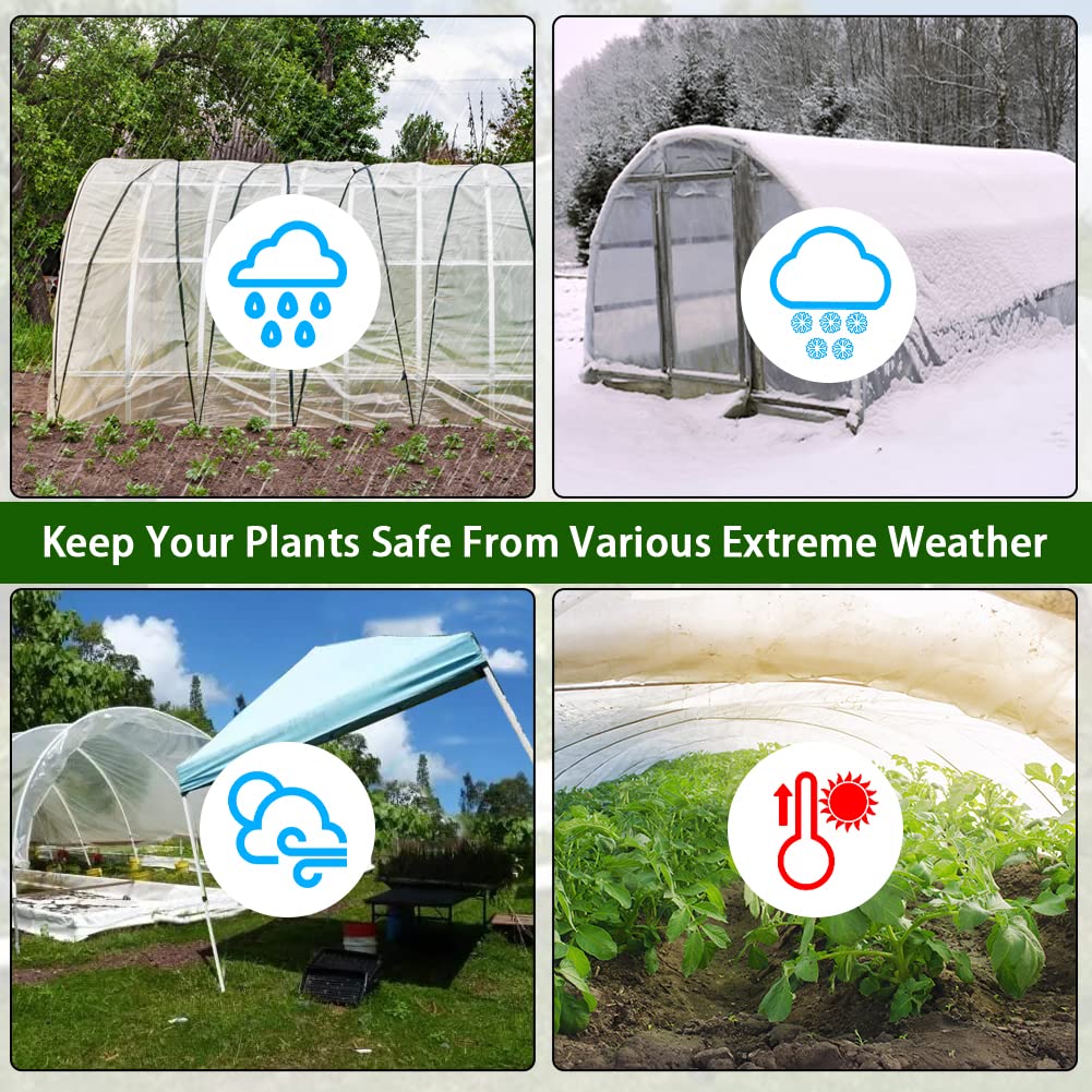 LSGCQ 6 mil Greenhouse Plastic Film Sheeting Cover, 8 x 26 Ft