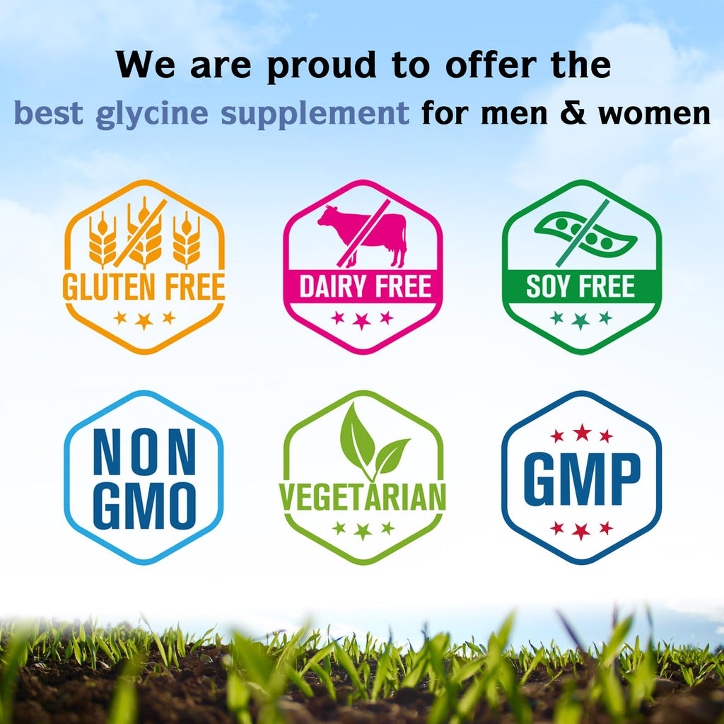 Innate Vitality Glycine Supplements, 3000mg per Serving, Bioavailable Form, Sleep, Relax, Collagen Glutathione Production, Non-GMO, Conditionally Essential Amino Acids, Vegan, 240 Capsules