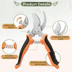 Joyfair Gardening Tools, 8 Pcs Stainless Steel Heavy Duty Garden Tool Set