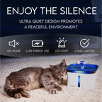Veken Innovation Award Winner 95oz/2.8L Cat Water Fountain, C1 Classic
