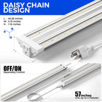 Barrina TX72 4FT LED Grow Light, 288W (4 x 72W), Full Spectrum Timer, 4Pack