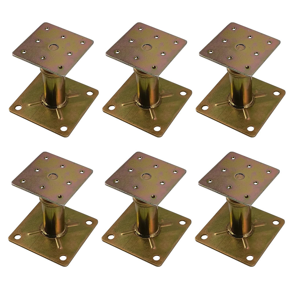 ASTAMOTOR Adjustable 4 1/3" - 7" House Floor Jacks Mini Screw Post Pole for Leveling, Galvanized, 4 Pack, AM502-2