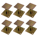 ASTAMOTOR Adjustable 4 1/3" - 7" House Floor Jacks Mini Screw Post Pole for Leveling, Galvanized, 4 Pack, AM502-2