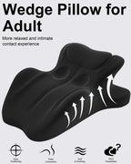 HOMEPAC Sweet Spot Pillow, Memory Foam Support Pillow for Couples, 27 Ergonomic Contoured Lounger Cushion for Back, Lumbar and Body Support, Multi-Functional Comfort Pillow (Black)