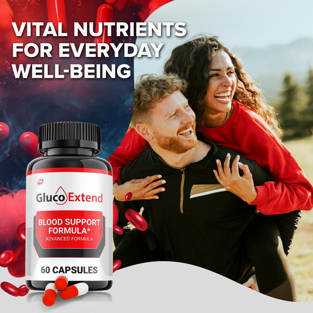 Gluco Extend Capsules - GlucoExtend Advanced Supplement, All Natural Formula to Maintain Healthy Levels, Maximum Strength Formula, Gluco Extend Pills Reviews (3 Pack - 180 Capsules)