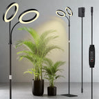 LPMZMBL Dual Head Grow Light for Indoor Plants Full Spectrum Plant Light with 16.5"-68" for Growing Large Tall Plants Equipment with 3/9/12-hour Automatic Timers 3 Light Modes 10 Dimmable Levels