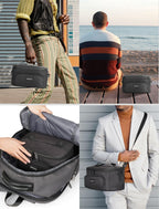 DEEGO Smell Proof Bag,Portable Smell Proof Box&Case, Compact Stash Box Odorless Travel Organizer Bag with Detachable Shoulder Strap Removable Dividers Gifts for Men