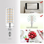 LDSZM E12 LED Bulbs 12W Candelabra led Light Bulb,100 Watt Equivalent 1200lm Warm White 3000K E12 Base LED Chandelier Light Bulbs Non-Dimmable LED Corn Bulbs, Pack of 6