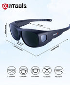AnTools IR 5.0 Welding Glasses, Wrap-around Welding Goggles, Anti-scratch Welding Lens, UV Protection, Meet ANSI/ISEA, OSHA, Black