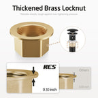 KES All Metal Bathroom Sink Drain with Strainer Basket Hair Catcher Anti Clog Pop Up Drain Stopper for Lavatory Vanity Vessel Sink with Overflow, Rustproof 18/8 Stainless Steel Matte Black S2013A-BK