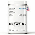 Puregen Labs Micronized Creatine Monohydrate Powder 500g – Pure, Unflavored, No Additives | 5000mg Per Serv (5g) - 100 Servings | Third Party Tested for Quality