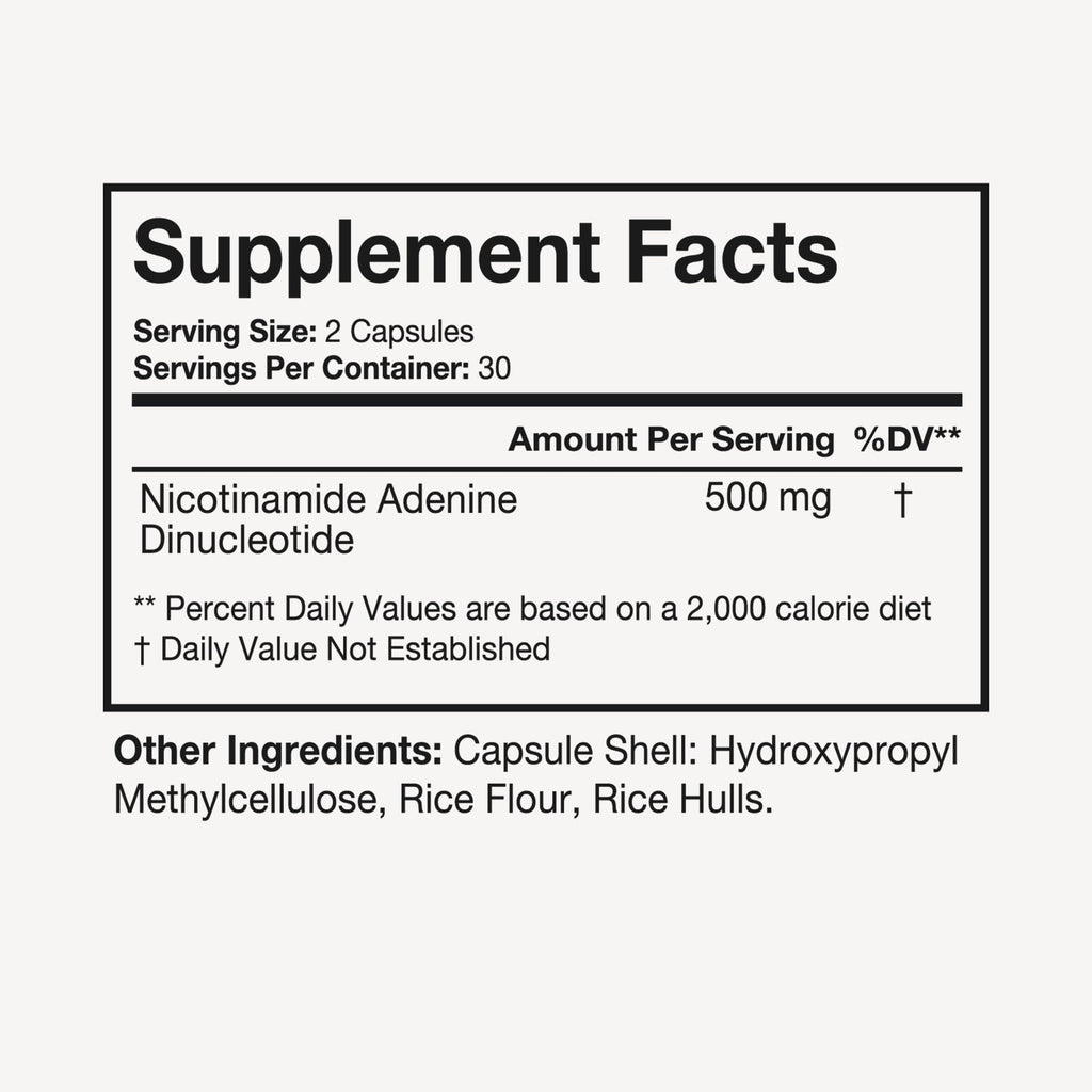 Terra Health Essentials NAD+ - Cellular Energy, Metabolic Repair, Healthy Aging of Heart, Brain & Muscle - All Natural, 30 Day Supply
