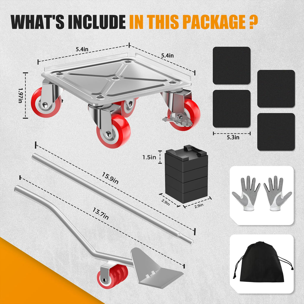 LOYAL TIGER Furniture Dolly, 1000LBS Furniture Movers with Wheels