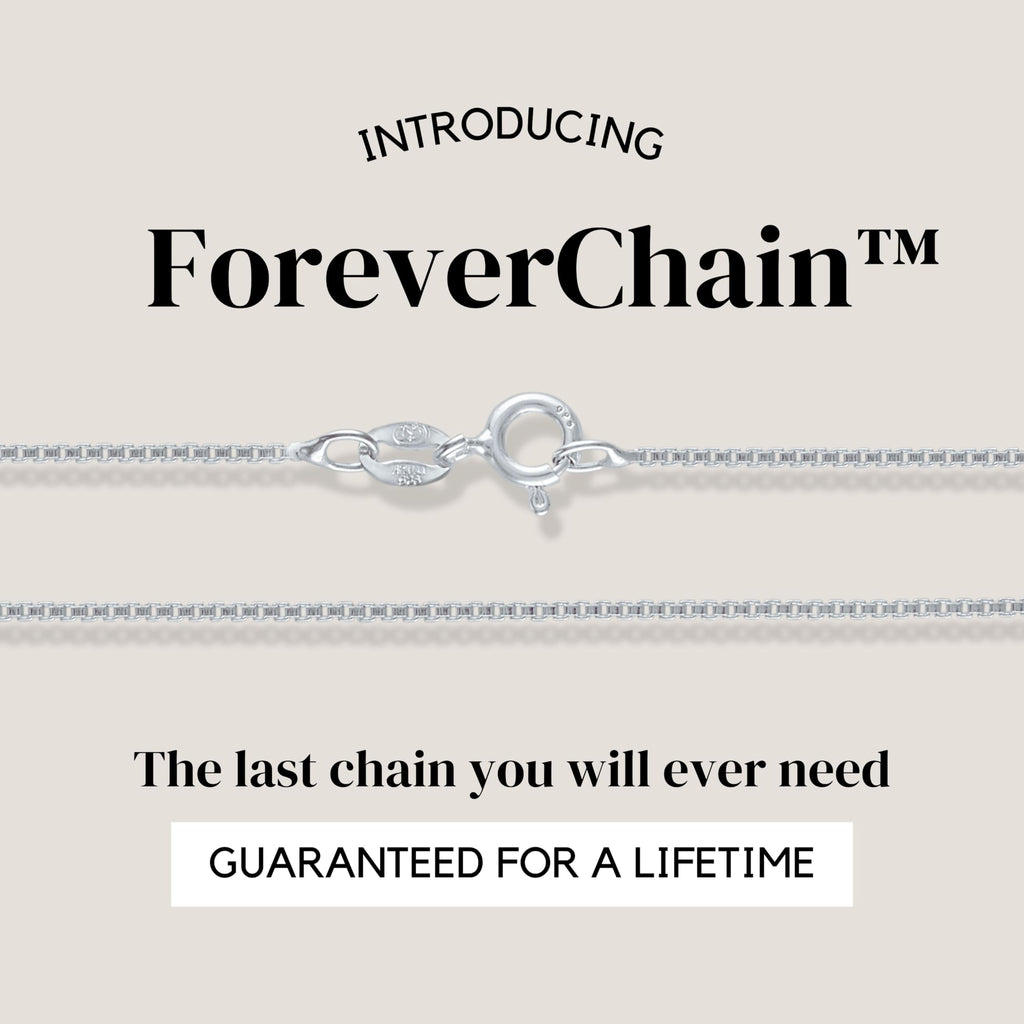 KISPER 925 Sterling Silver Box Chain Necklace for Women, 1mm Diamond Cut