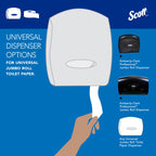 Scott Professional 100% Recycled Fiber High-Capacity Jumbo Roll Toilet Paper, Bulk (67805), 2-Ply, Septic Safe, White, Non-Perforated (12 Rolls at 1,000' Each, 12,000'/Case)