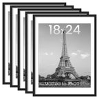 upsimples 18x24 Picture Frame, Gallery Wall Frames Set of 5, Black