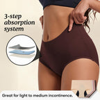 Everdries Washable & Reusable Incontinence Underwear for Women Over 60 - Leakproof, Discreet, Absorbent, Machine-Washable Panties (Comfort Plus, L, Pack of 5)