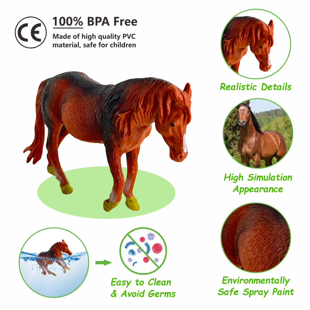 iGRATENS Farm Animals Figures Toys with Sound Books, 10PCS Farm Animals for Toddlers & Animal Sound Books with 10 Buttons, Plastic Animals, Farm Toys for Toddlers 3-5, Animal Lover Gifts for Kids