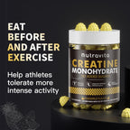 Nutravita NSF Certified Creatine Gummy - Creatine Monohydrate Gummies for Men & Women-5g of Creatine Monohydrate per Serving - Sugar Free,Vegan,Pineapple Flavor, 120 Count