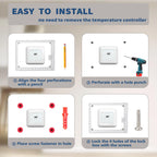 6 PCS Large Thermostat Lock Box Cover with Key, Clear Thermostat Cover with Lock Compatible with Home Thermostat On Wall, AC Lock Box Cover with Key Fits Thermostats 5" H x 6" W or Smaller