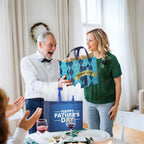 YANGTE 6 Pack 13" Fathers Day Gift Bags with Tissue Paper, Gift Bags Medium for Men Dad Father Grandpa, Happy Fathers Day Gift for Party Favor Supplies, 12.8"*10.2"*6.3"