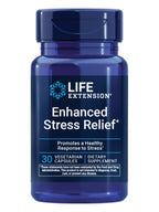 Life Extension Enhanced Stress Relief, Lemon Balm Extract, L-theanine, decompress with This Supplement for Stress, Gluten-Free, Non-GMO, Vegetarian, 30 Capsules