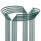10-Pack Heavy-Duty Plant Support Stakes, Garden Sage 10" W x 16" H Half-Round Rust-Resistant Metal Garden Border & Climbing Plant Cage, Sturdy Ring Stake for Indoor/Outdoor Flowers, Vines, Vegetables