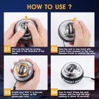 JIN BD Wrist Trainer/Strengthener Gyro Ball Auto-Start Gyroscopic Forearm Exerciser for Strengthen Arms, Fingers, Wrist Bones and Muscles ���Black Without Light���