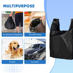 LimonLaviu Black Plastic Grocery Bags, 100 Pack, 11.5'x 6.5" x 21', 22 Pound Capacity, Heavy Duty, Unscented