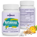 Gyumolics Nattokinase 10000FU, Nattokinase Supplement Organic, Serrapeptase, Bromelain, Curcumin, Vitamin E & Ginseng, Movement Comfort, 180 Capsules