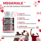 Clean Nutraceuticals Fadogia Agrestis Tongkat Ali Turkesterone Supplement with Horny Goat Weed, Saw Palmetto, Maca Root, Siberian Ginseng, Tribulus Terrestris, Fenugreek, Wild Yam - 60 Count
