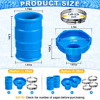 2 Set Pool Vacuum Hose Adapter Kit Compatible with Intex Adapter B,Pool Skimmer Hose Connector Replacement Hoses Adapter with Clamp for Above Ground Swimming Pool Vacuum Surface Skimmer Small Strainer