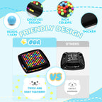 120 Pcs Dual Dual Intellectual Chessboard, Strategy Puzzle Board Game for Kids, 2 to 4 Players Family Travel Party Games, Rainbow Game Marbles Gifts for Boys Girls