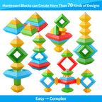 Hieoby Montessori Toys for 1 2 3 4 Year Old Boys Girls Toddlers Preschool Learning Activities 30Pcs Building Blocks Stacking Educational Toys STEM Sensory Gifts for Kids Age 1-2 2-4