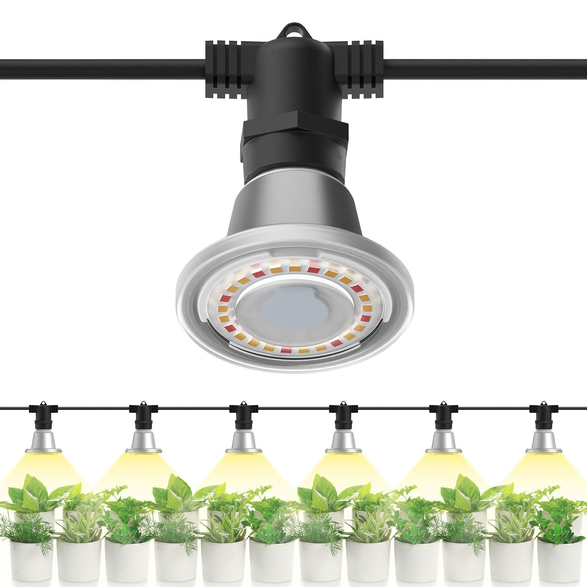 SANSI Hanging Grow Light for Indoor Outdoor Plants, 72W IP65 Waterproof