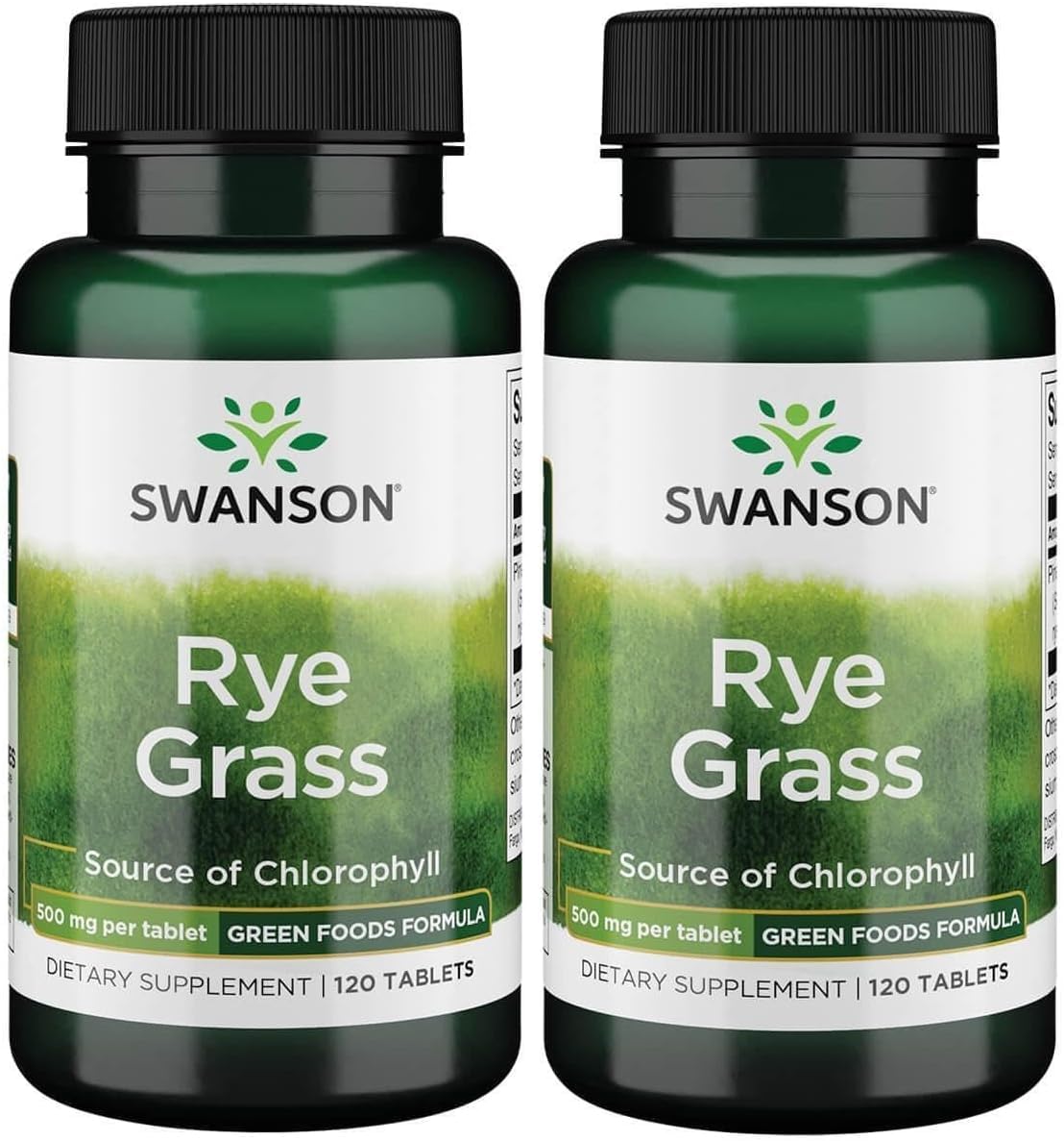 Swanson Rye Grass 500 mg 120 Tabs (2 Pack)