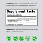 Catuaba Bark Extract 10,000mg Per Serving (120 Capsules) (Erythroxylum Catuaba) 3rd Party Tested - Drive & Stamina - Made in The USA - Gluten Free & Non-GMO - Vegan - For Men & Women - (120 Capsules)