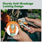 PrunePro Pruning Shears Gardening Scissors Set Professional Hand Pruner Sharp Stainless Steel Blade Garden Scissors Plant Flower Garden Clipper