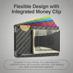 Hayvenhurst Wallet for Men - Slim RFID Blocking Metal Mens Wallet with Money Clip, Minimalist Front Pocket Credit Card Holder & Wallet