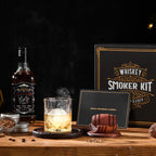ComboJoy Whiskey Smoker Kit with Torch - 6 Flavors Wood Chips, 2 Glasses, 2 Ice Ball Molds - Cocktail Smoker Infuser Kit, Old Fashioned Drink Smoker Kit, Birthday Bourbon Gifts for Men,Dad(NO Butane)