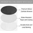 6 Inch 50 Pcs Wet Dry Sanding Discs Hook and Loop, 7000 Grit Sandpaper Automotive Wood Metal Polishing & Sanding, Silicon Carbide Sand Paper for Random Orbital Sander (Grit 7000)