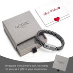 Mens Cross Bracelet Stainless Steel, Bible Verse Religious Christian Gift