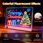 Lumiboard Led Drawing Board with 13 Light Effects, 16" Rechargeable Glow Doodle LED Note Board with Colors, Neon Light Up Drawing Tablet Gifts for Kids for Easter Birthday Christmas Gift Ideas