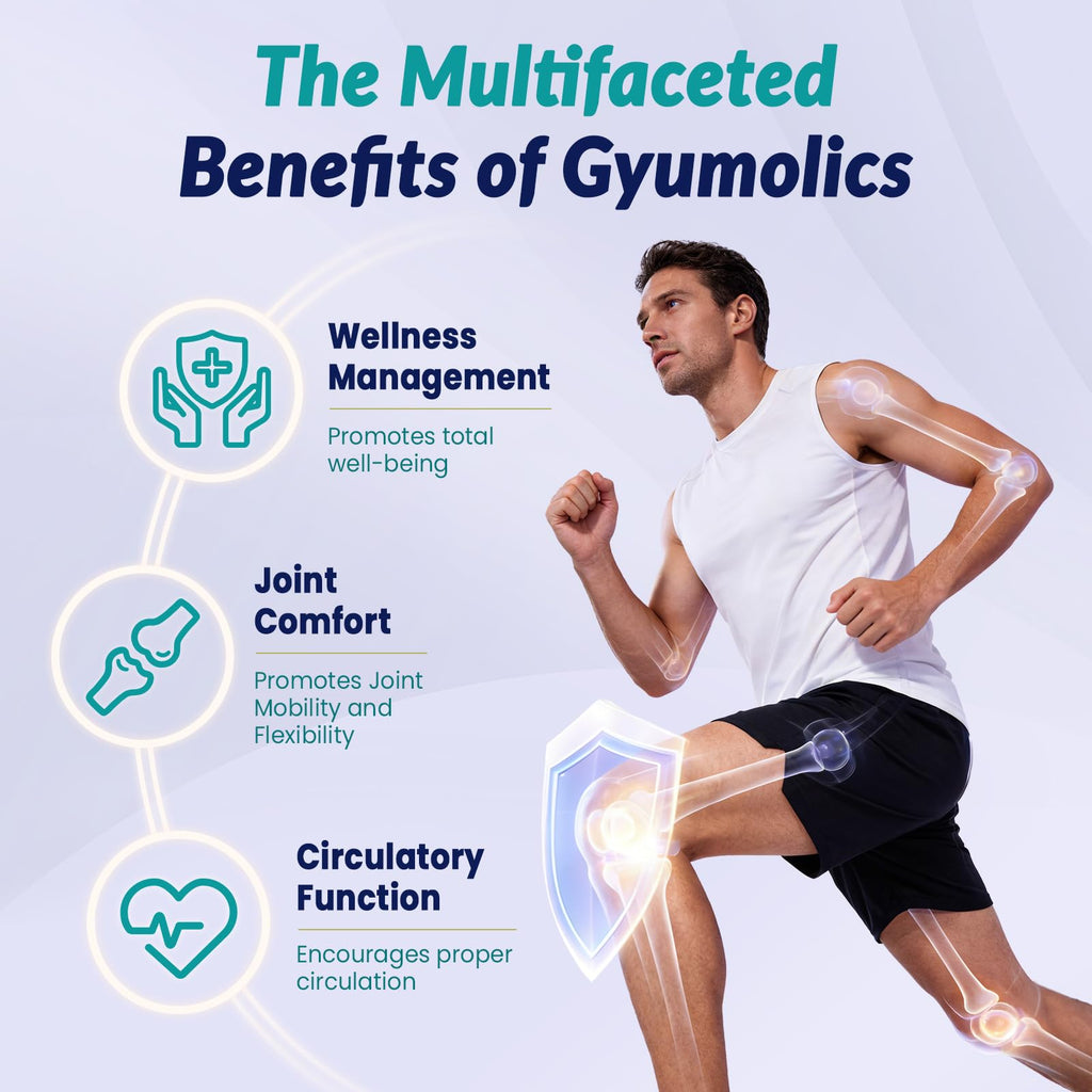 Gyumolics Nattokinase 10000FU, Nattokinase Supplement Organic, Serrapeptase, Bromelain, Curcumin, Vitamin E & Ginseng, Movement Comfort, 180 Capsules