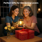 NFEVER Solar Lanterns Outdoor Waterproof: 4 Pack Hanging Solar Lights for Outside Patio Porch Garden Tabletop Decor - Bright LED Warm White Solar Powered Lighting - Unique Gardening Lovers Mom Gifts